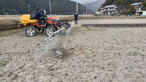 散布試験：除草剤ラウンドアップ