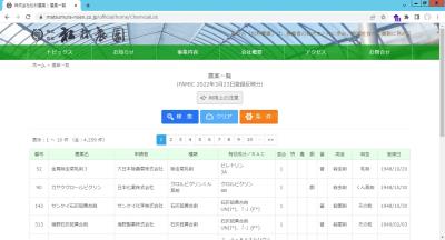 農薬検索の更新について